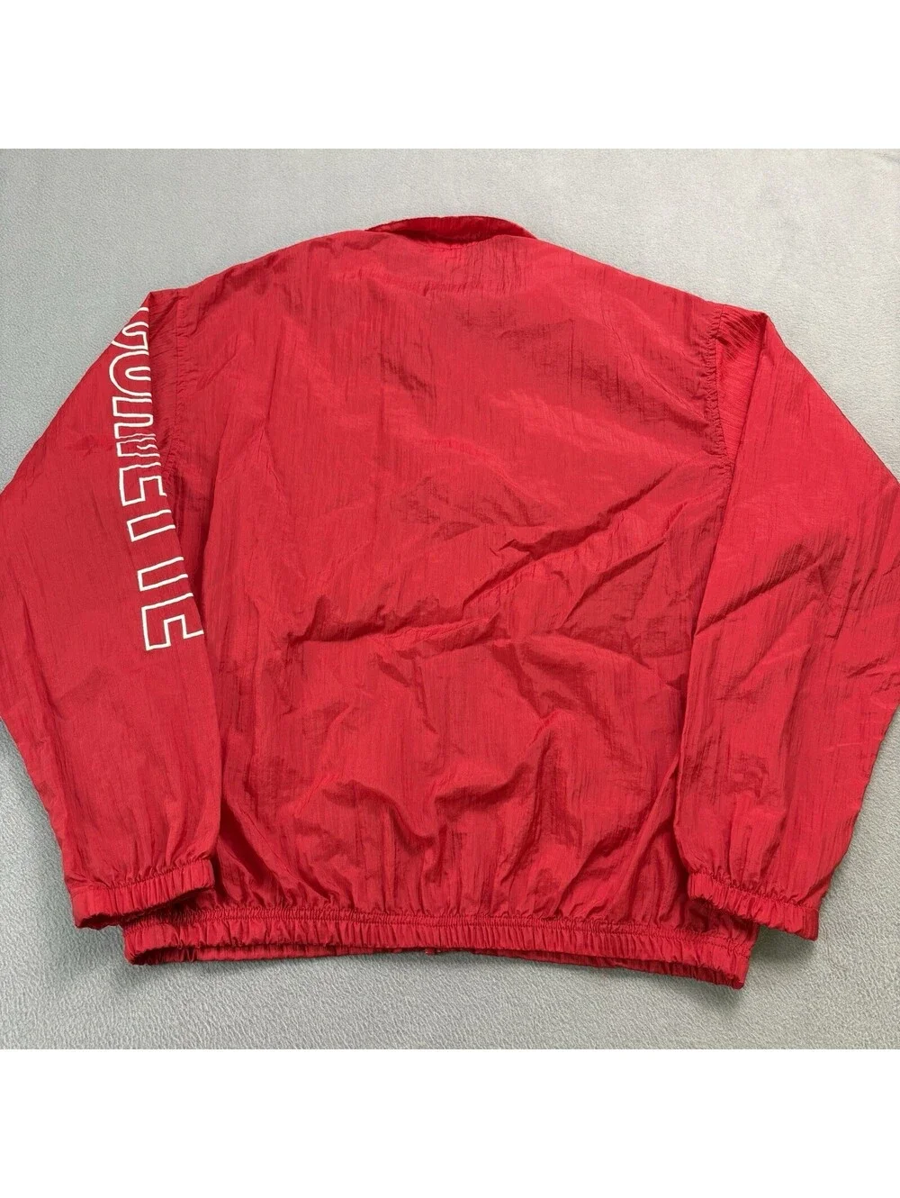 Vintage 80s Corvette Windbreaker Jacket Size Medium Red Sports Car